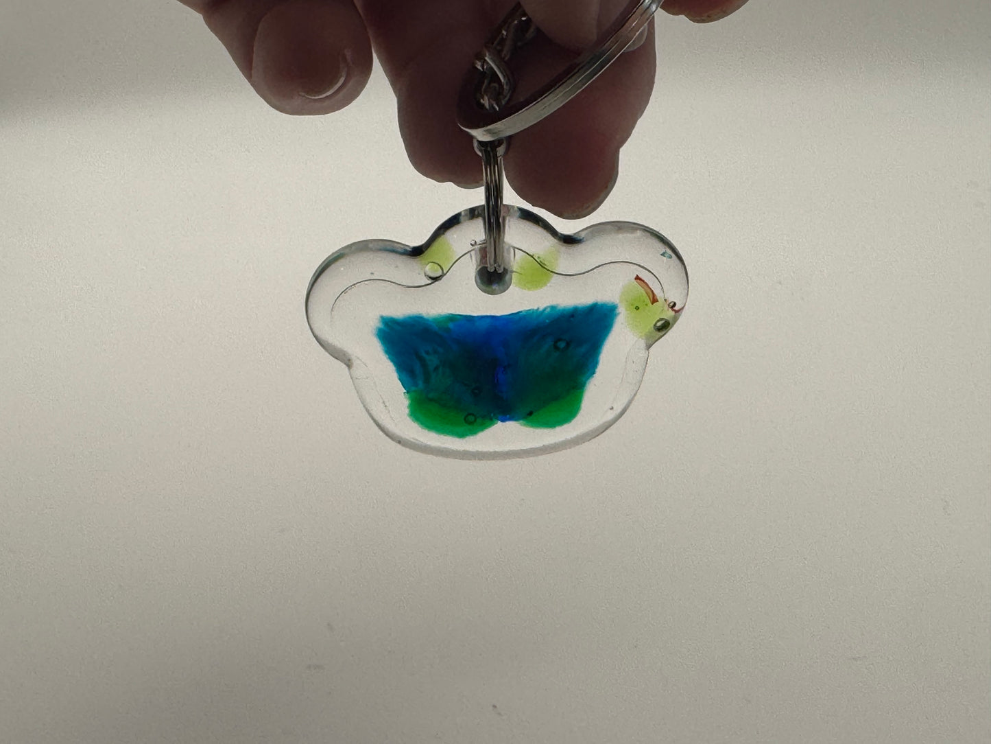 Blue and Green Keychain