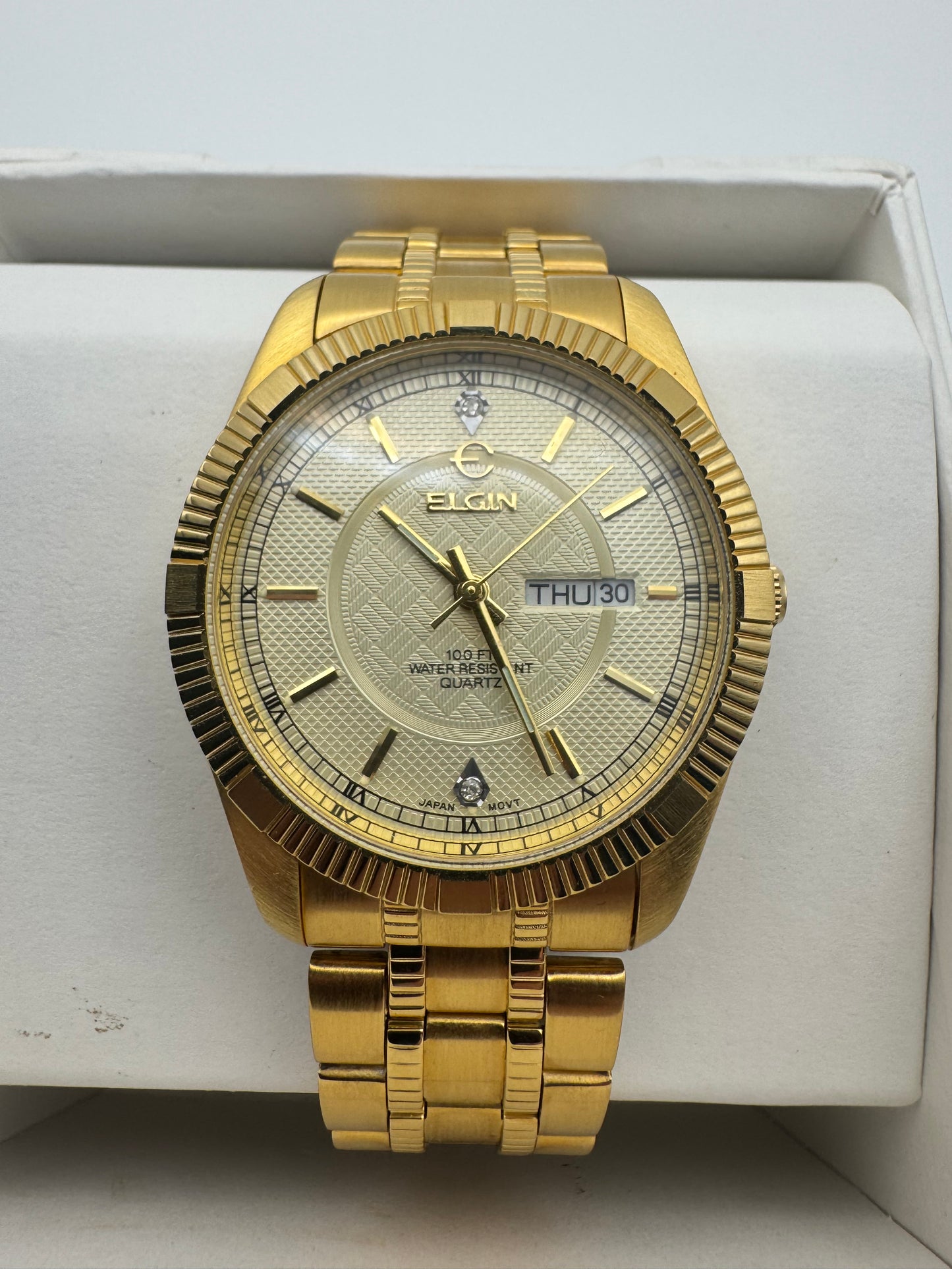 Elgin gold tone watch