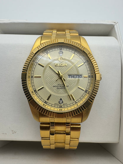 Elgin gold tone watch