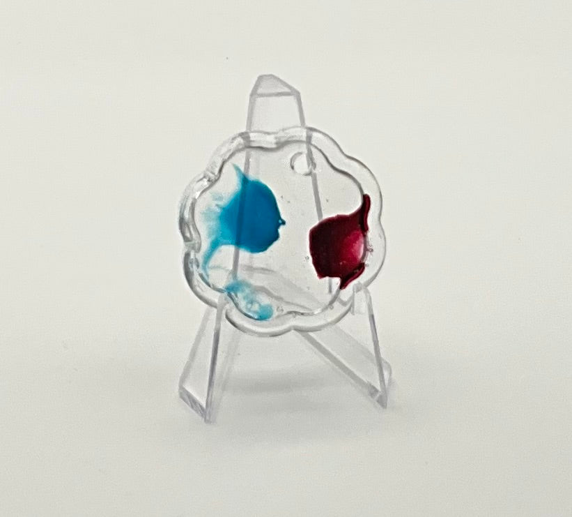 Abstract faces keychain