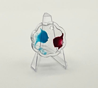 Abstract faces keychain