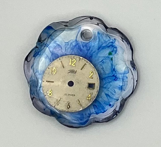 Blue Swirl Watch Dial