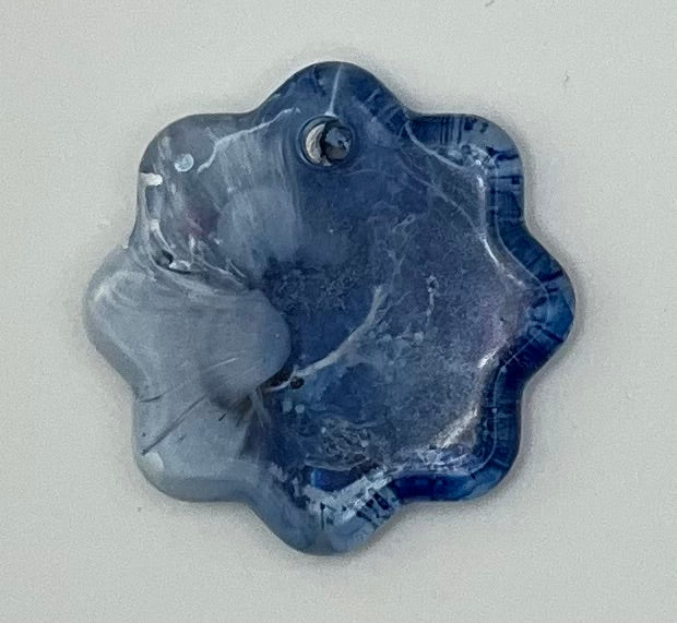 Marbled blue keychain