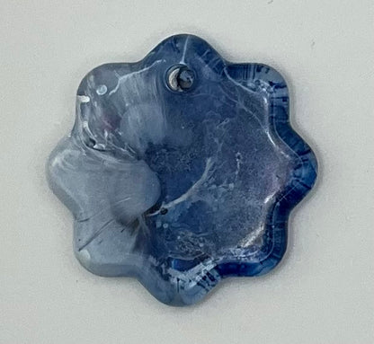 Marbled blue keychain