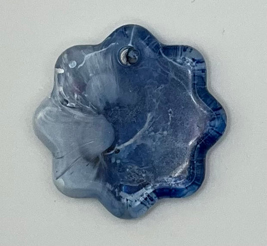 Marbled blue keychain
