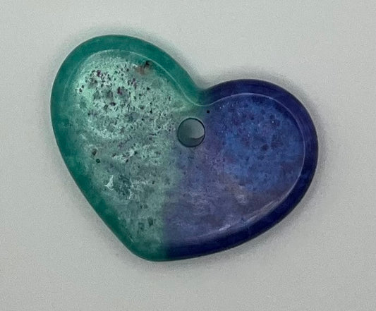Green and Blue Heart Keychain