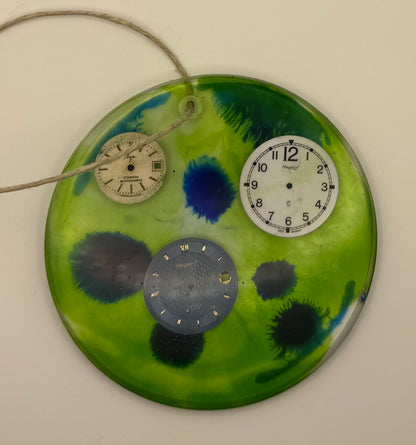 Green and Blue Watch Dial Ornament
