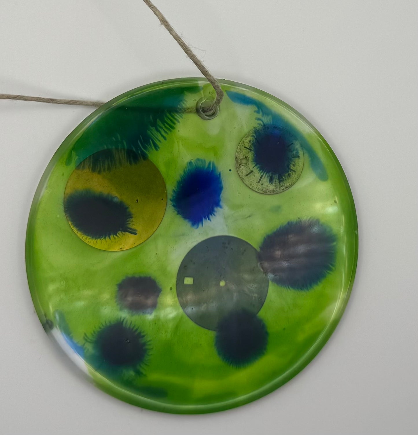 Green and Blue Watch Dial Ornament