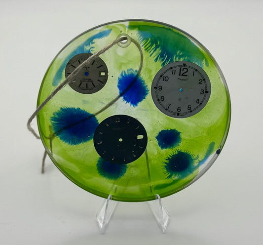 Green and Blue Watch Dial Ornament