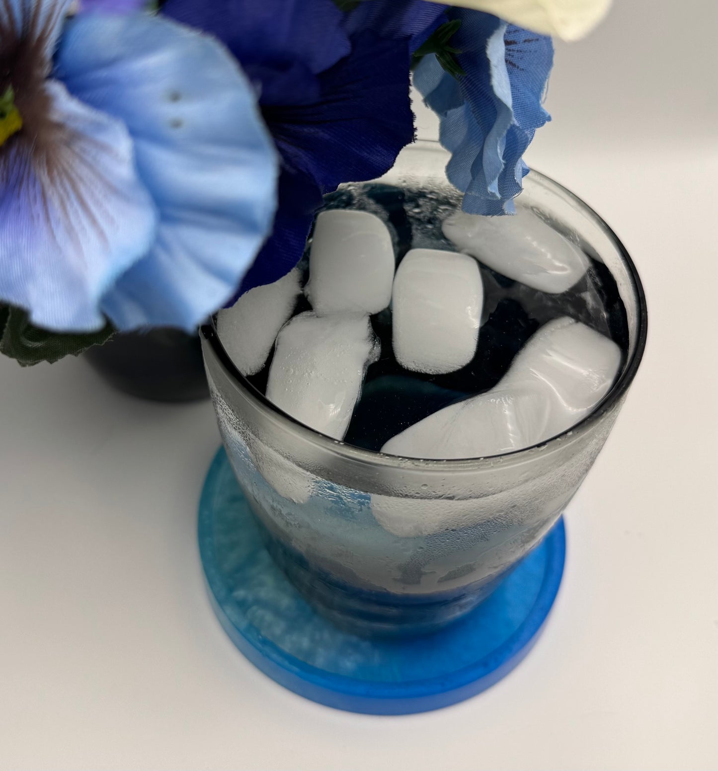 Set of 2 Ocean Coasters with Raised Edges