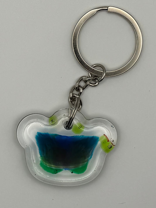 Blue and Green Keychain