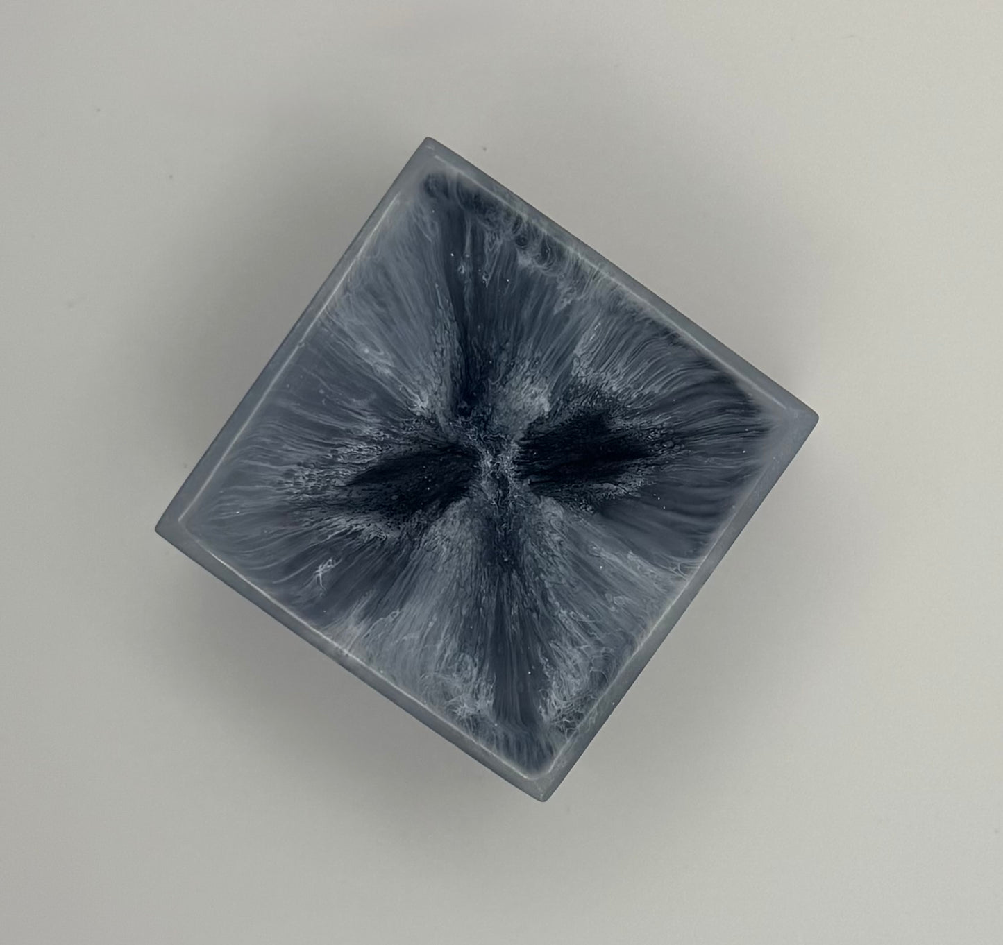 Purple and Black and Gray Swirl Paperweight
