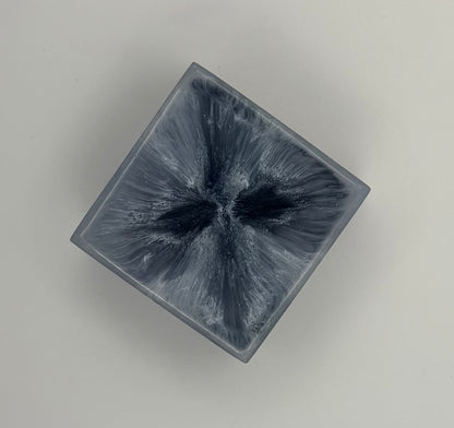 Purple and Black and Gray Swirl Paperweight
